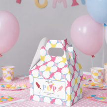 Rosa blomma och snurrglass baby shower-fest