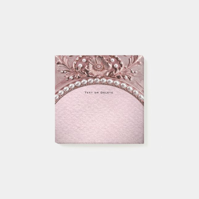 Rosa blomma Post-it-lappar Post-it Block (Framsida)