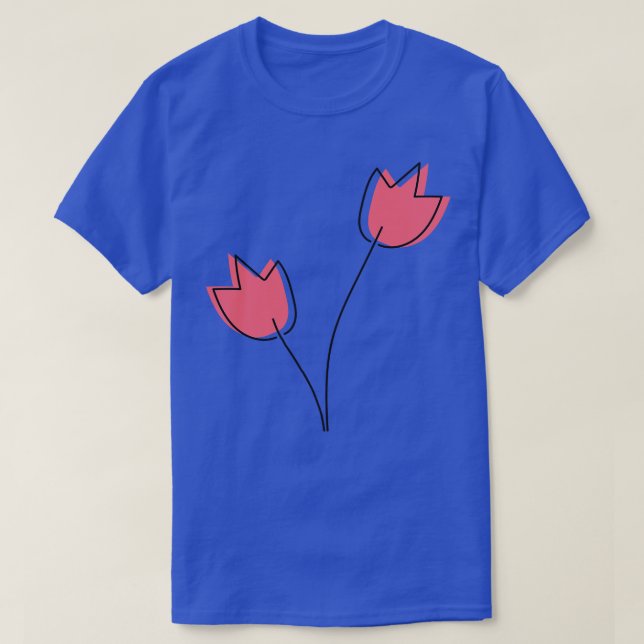 rosa blomma t shirt (Design framsida)