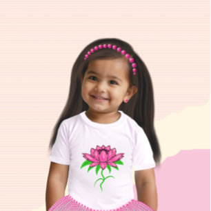 Rosa blomma t shirt
