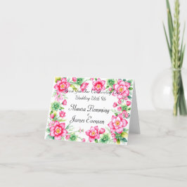 Rosa blomma tackkort