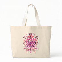 Rosa blommande mandala-handväskor | Pretty Boho bl