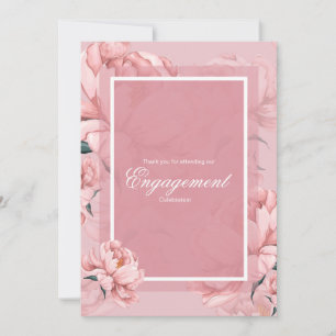 Rosa blommande peoniblomma tackkort tack kort