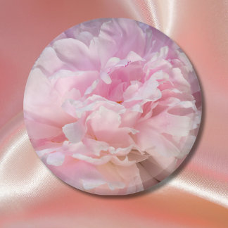 Rosa Blommande Peony Magnet