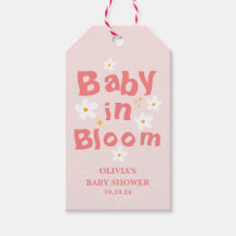 Rosa blommande vårbaby i blom Baby Shower-present
