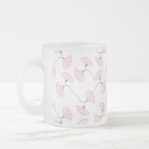 Rosa blommande vinrankor blommor mugg