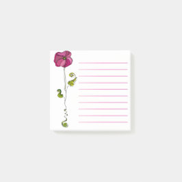 Rosa blommans natur post-it block