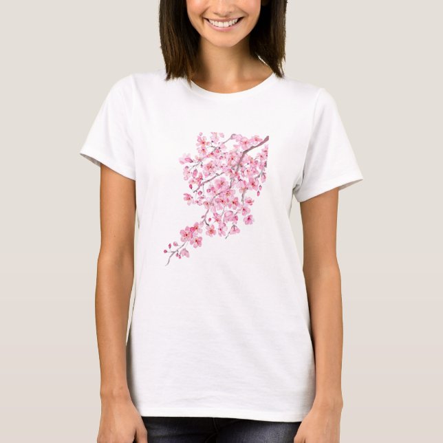 rosa blommar av körsbär 2020 t shirt (Framsida)