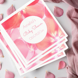 Rosa Blommar Baby Shower Pappersservett