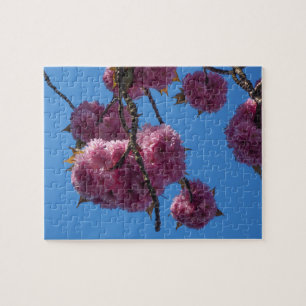Rosa Blommar, Blå himmel - Jigszle Puzzle Pussel