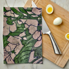 Rosa Blommar Cascade Kökshandduk