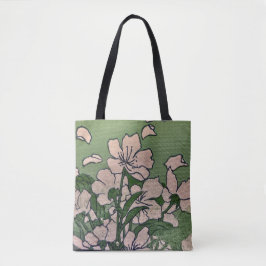 Rosa Blommar Cascade Tote Bag Tygkasse