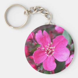 Rosa Blommar Crabapple Nyckelring