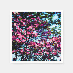 Rosa blommar Dogwood träd Pappersservett