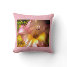 Rosa Blommar Lila Whisked Dekorativ kudde