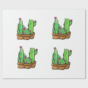 Rosa blommar ökenCactus cacti succulents Presentpapper