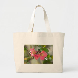 Rosa Blommar Quince Glow Jumbo Tygkasse