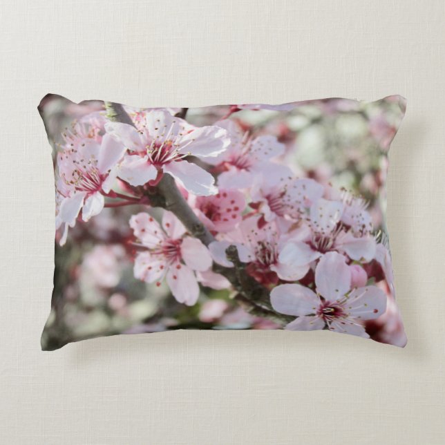 Rosa Blommar Red Stems. Prydnadskudde (Framsidan)