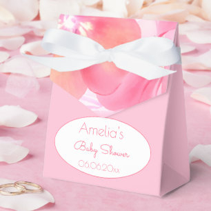 Rosa Blommar Shower Baby Shower Presentaskar