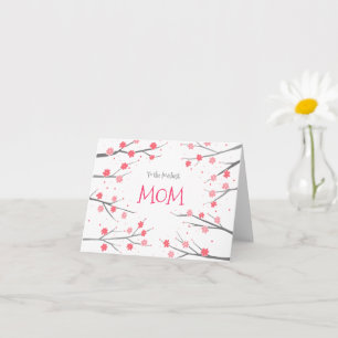 Rosa Blommar Söt Blommigt Anpassningsbar Mors dag Kort