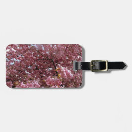 Rosa Blommar Träd Bagagebricka