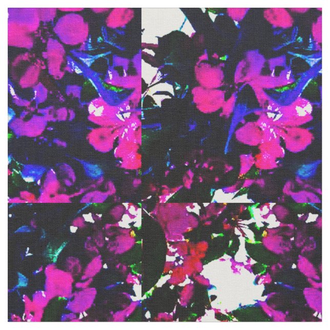 Rosa Blommar Tyg (Närbild)