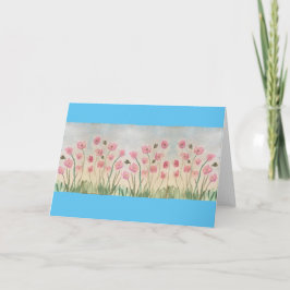 Rosa Blommars hälsningskort Deluxe Kort