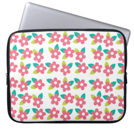 Rosa blomme-elektronikväska laptop fodral