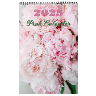 Rosa Blommig 2025 Kalender