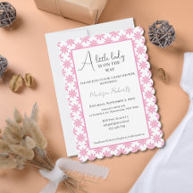 Rosa Blommig Baby Shower 