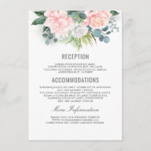 Rosa Blommig Bröllopsinformation Gäst