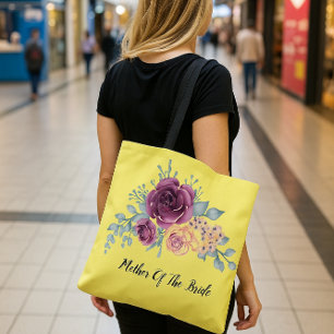 Rosa blommig brudtidsblomma totespåse tygkasse