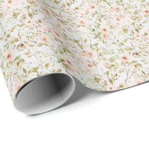 Rosa Blommig Cottagecore Coquette Presentpapper