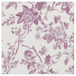 Rosa blommig fågeltoile-mönster tyg