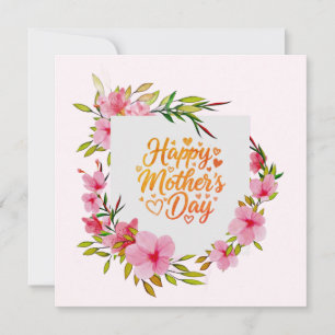 Rosa Blommig "Jag älskar dig Mamma" Glad mors dag Kort