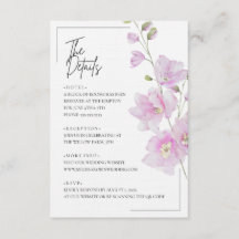 Rosa Blommig Minimalistisk Bröllopsinkluderingskor