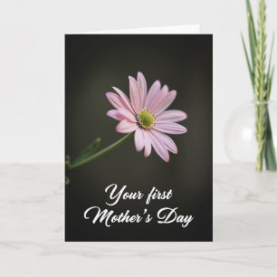 Rosa blommig mormorsdags-kort kort