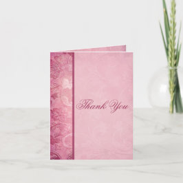 Rosa blommig paisley tackkort