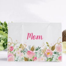 Rosa Blommig Personlig Mammasdag