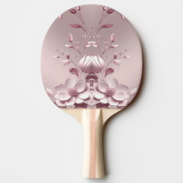 Rosa blommig pingisracket