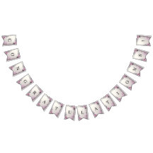 Rosa blommig ramhängande flaggor