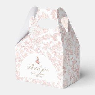 Rosa blommig Toile Some Bunny födelsedag Presentaskar