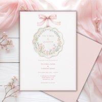 Rosa Blommig Vintage Elegant Bröllop 
