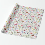 Rosa Blommiga Fjärilar Baby Shower Presentpapper<br><div class="desc">Bedårande och så vacker rosa blommig med fjärilar baby shower presentpapper.</div>