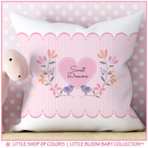 Rosa blommiga ränder Anpassningsbar barnkammare