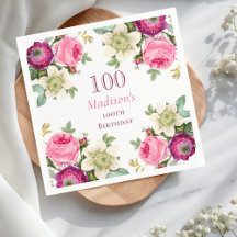 Rosa Blommigt 100:e födelsedagen