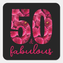 Rosa Blommigt 50 och Fabulous 50:e Födelsedagsfest