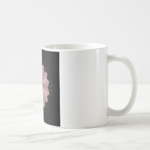 Rosa Blommigt Abstrakt Kaffemugg