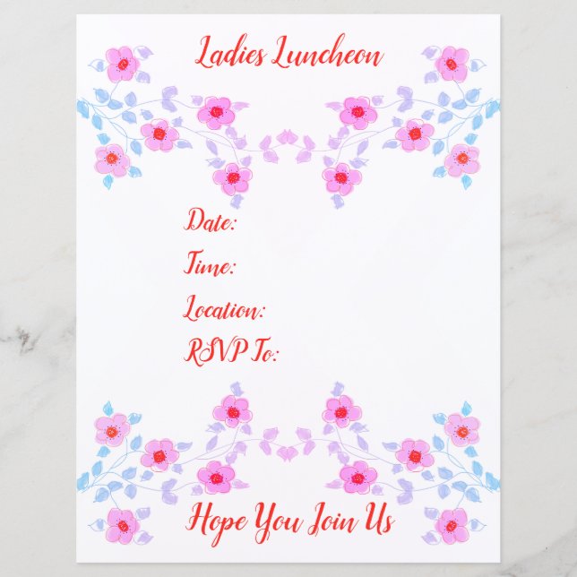 Rosa Blommigt Accented (Framsida)