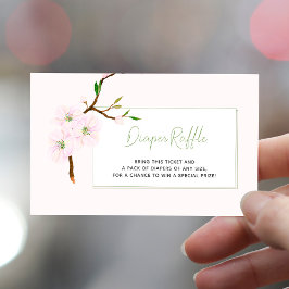 rosa blommigt - allt mindre raffle biljett babydu tilläggskort